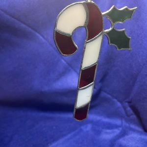 Stained glass candy cane